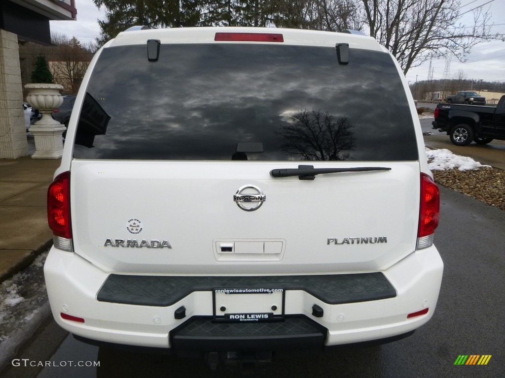 2011 Armada Platinum 4WD - Blizzard White / Charcoal photo #8