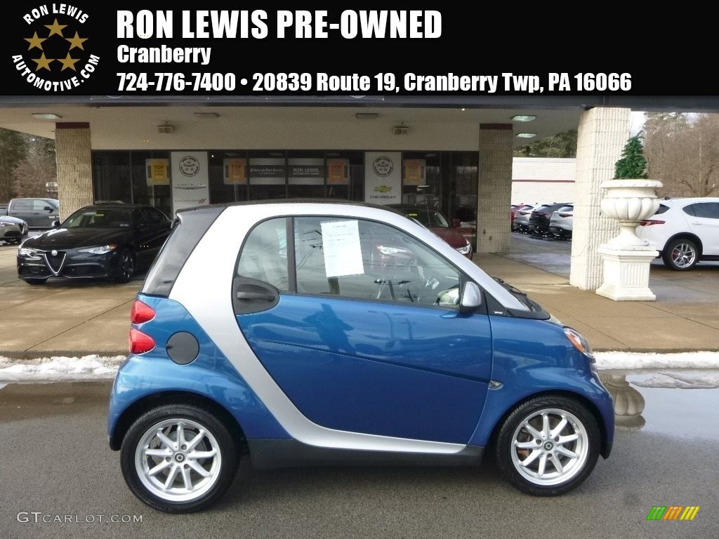 2008 fortwo passion coupe - Blue Metallic / Design Beige photo #1