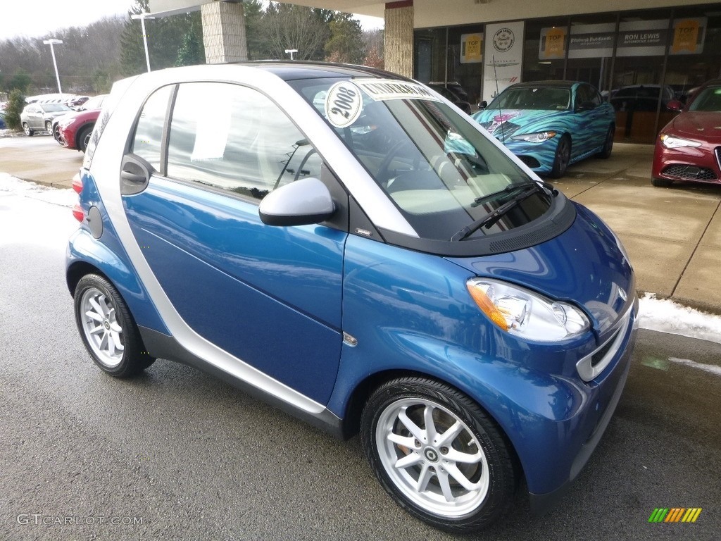 2008 fortwo passion coupe - Blue Metallic / Design Beige photo #3