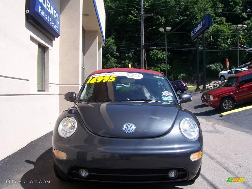 2005 New Beetle Dark Flint Edition Convertible - Dark Flint Metallic / Bordeaux Red photo #7