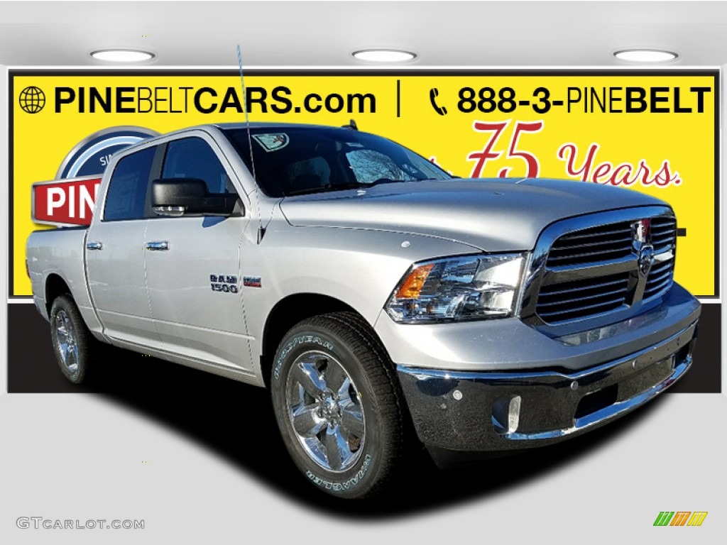 2018 1500 Big Horn Crew Cab 4x4 - Bright Silver Metallic / Black/Diesel Gray photo #1