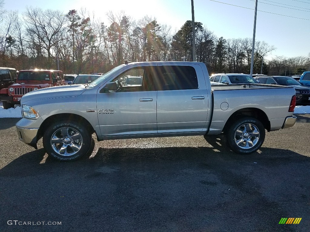 2018 1500 Big Horn Crew Cab 4x4 - Bright Silver Metallic / Black/Diesel Gray photo #3