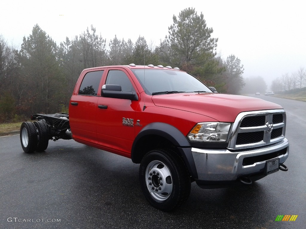 Flame Red 2018 Ram 5500 Tradesman Crew Cab 4x4 Chassis Exterior Photo #124866408
