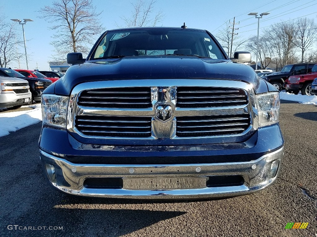 2018 1500 Big Horn Crew Cab 4x4 - True Blue Pearl / Black/Diesel Gray photo #2