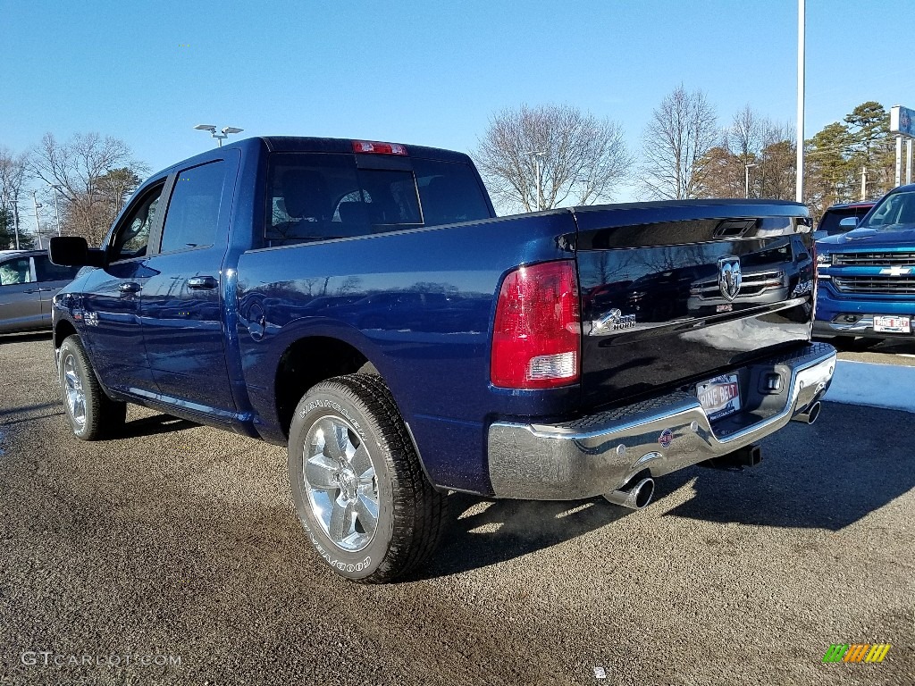 2018 1500 Big Horn Crew Cab 4x4 - True Blue Pearl / Black/Diesel Gray photo #4