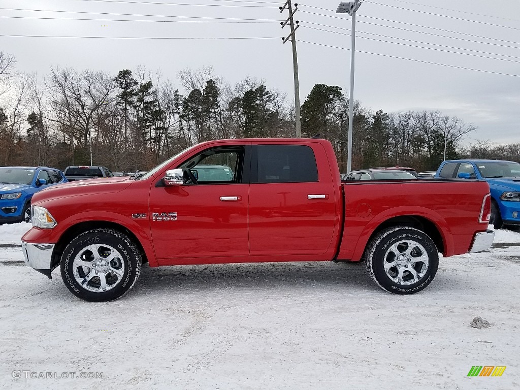 2018 1500 Laramie Crew Cab 4x4 - Flame Red / Black photo #3