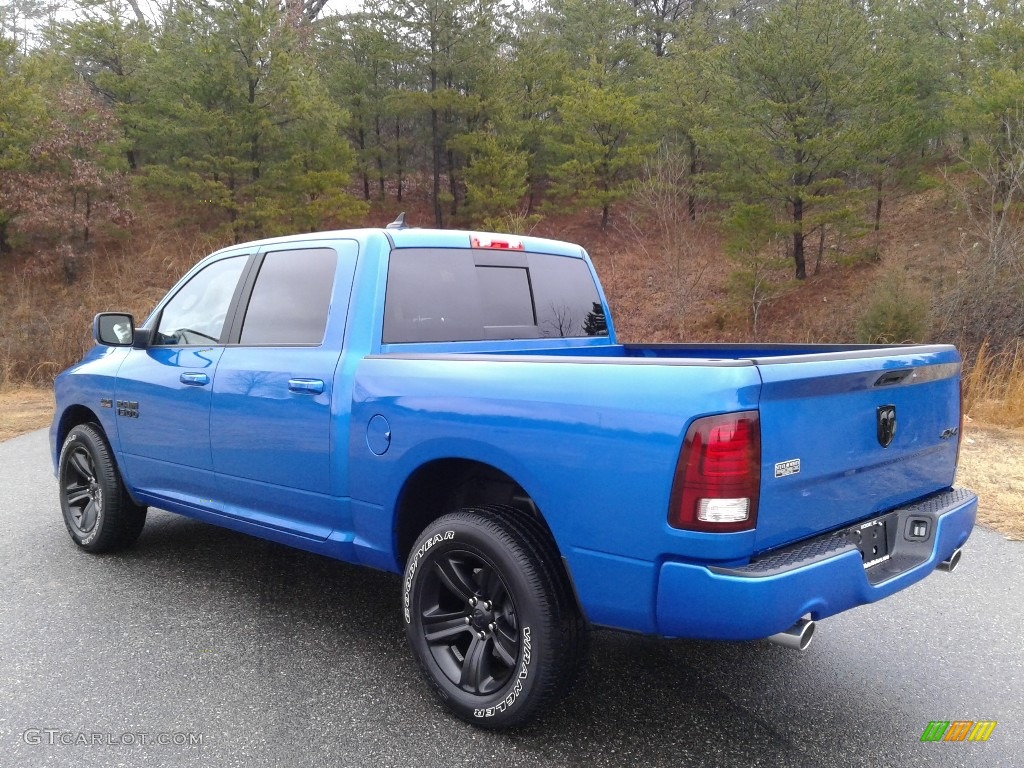 2018 1500 Night Crew Cab 4x4 - Hydro Blue Pearl / Black photo #8