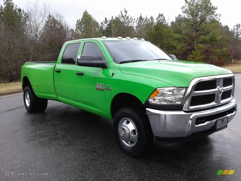 2018 3500 Tradesman Crew Cab 4x4 Dual Rear Wheel - Hills Green / Black/Diesel Gray photo #4