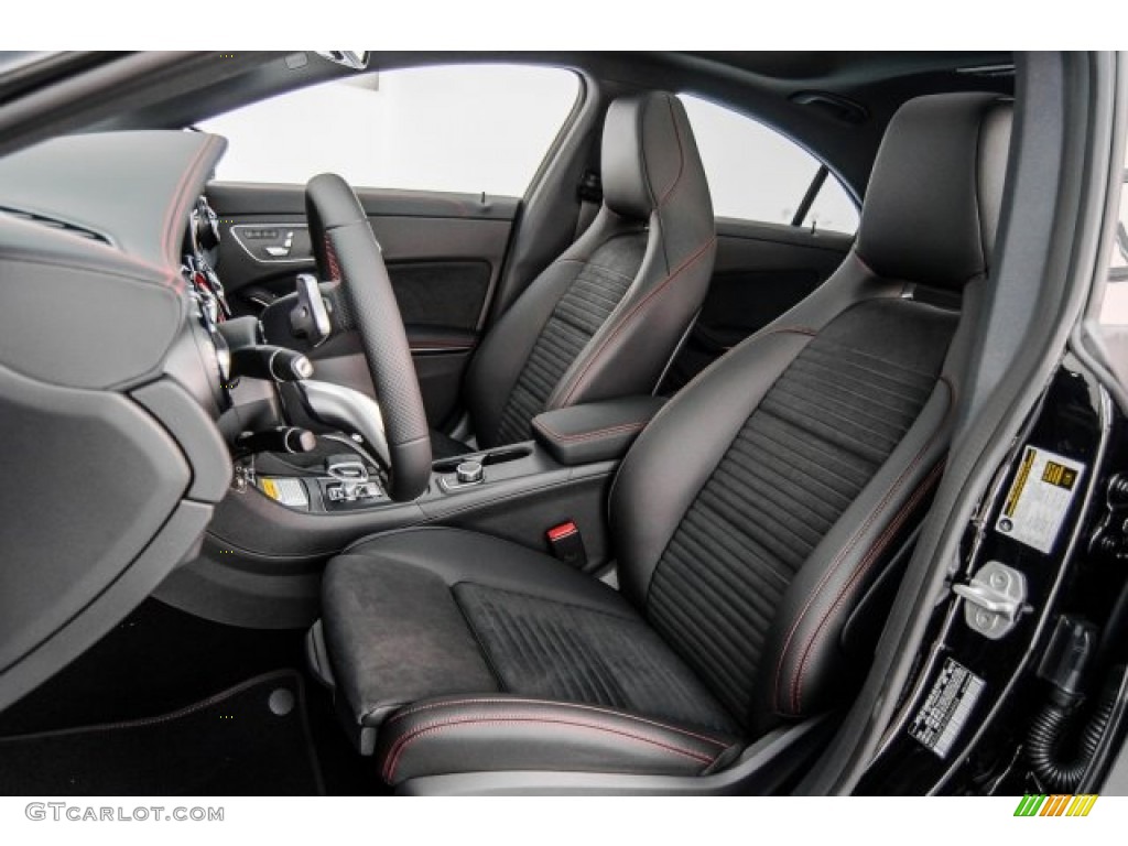 Black/DINAMICA w/Red stitching Interior 2018 Mercedes-Benz CLA AMG 45 Coupe Photo #124880274