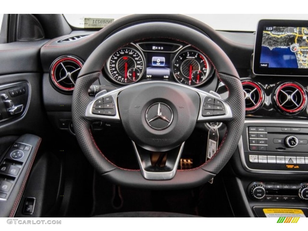 2018 CLA AMG 45 Coupe - Cirrus White / Black/DINAMICA w/Red stitching photo #21