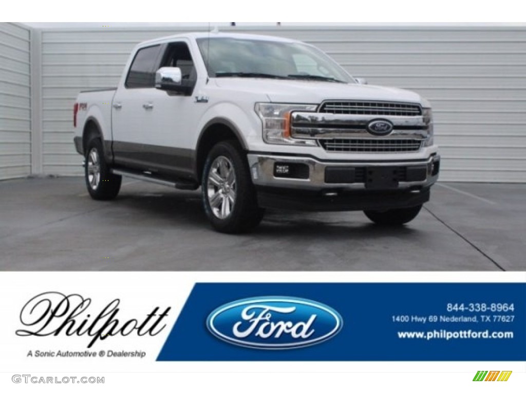 2018 F150 Lariat SuperCrew 4x4 - Oxford White / Black photo #1