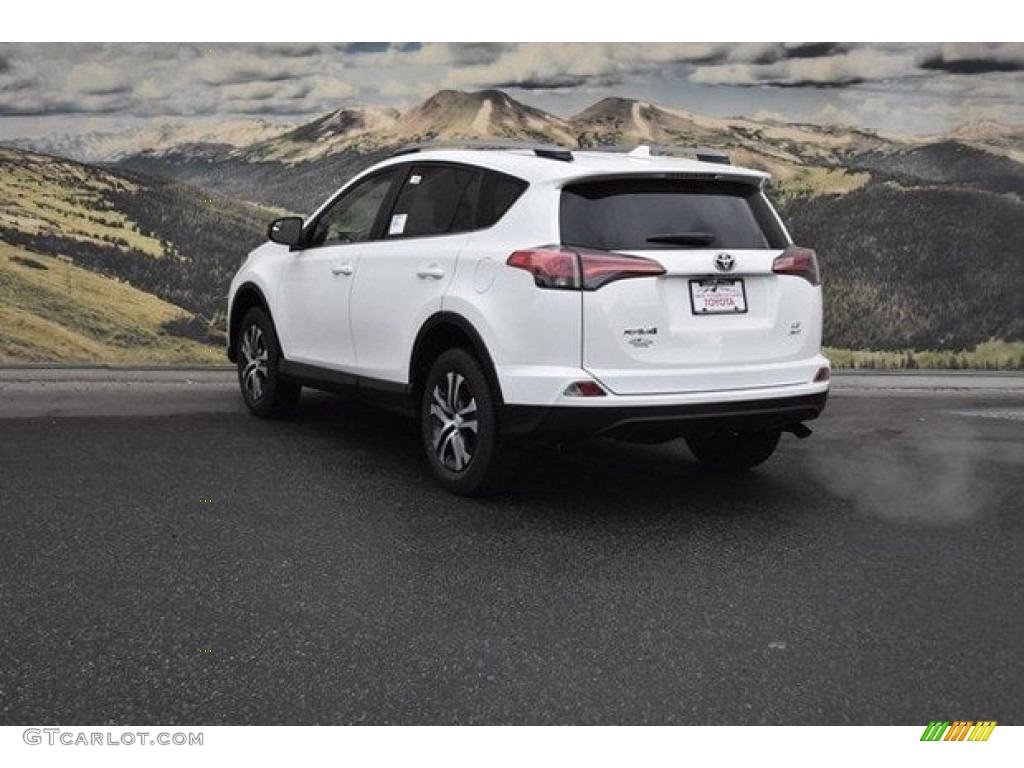 2018 RAV4 LE AWD - Super White / Black photo #3