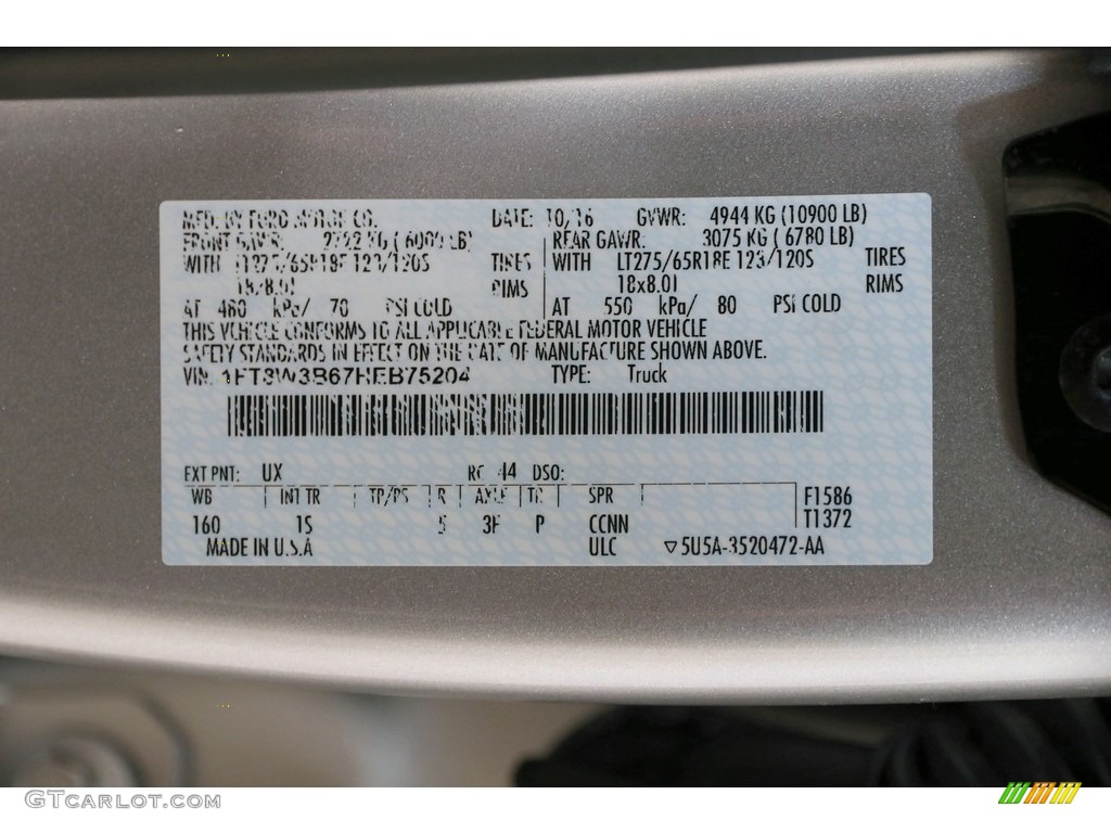 2017 F350 Super Duty XL Crew Cab 4x4 - Ingot Silver / Medium Earth Gray photo #35