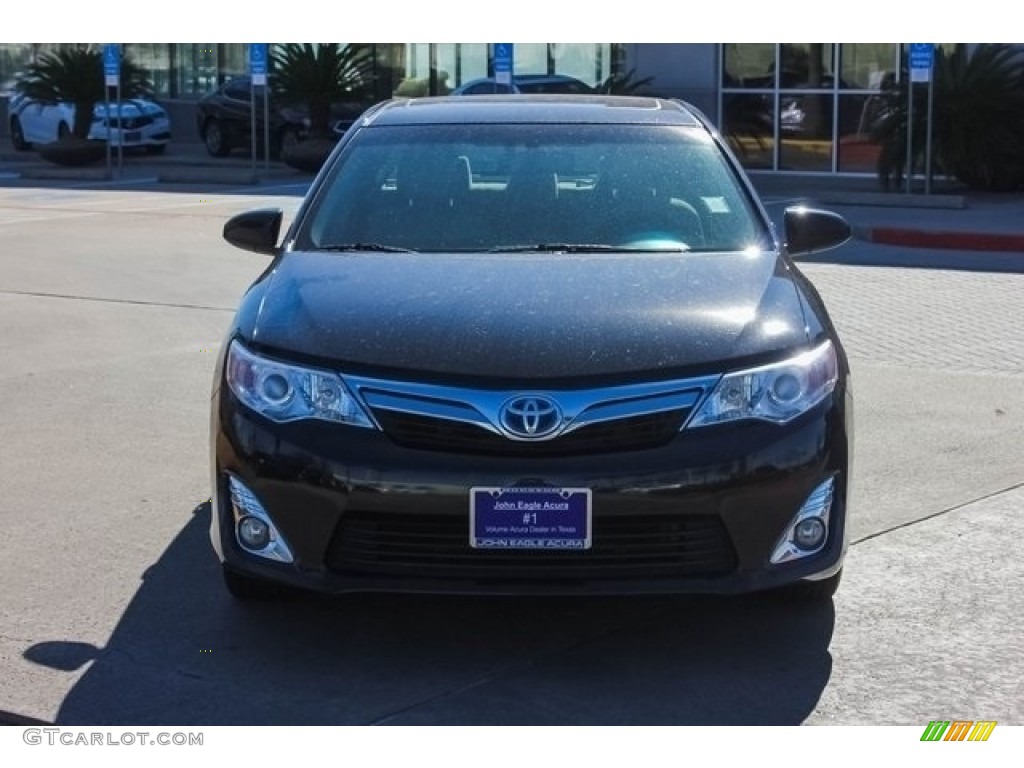 2014 Camry Hybrid XLE - Attitude Black Metallic / Ash photo #2