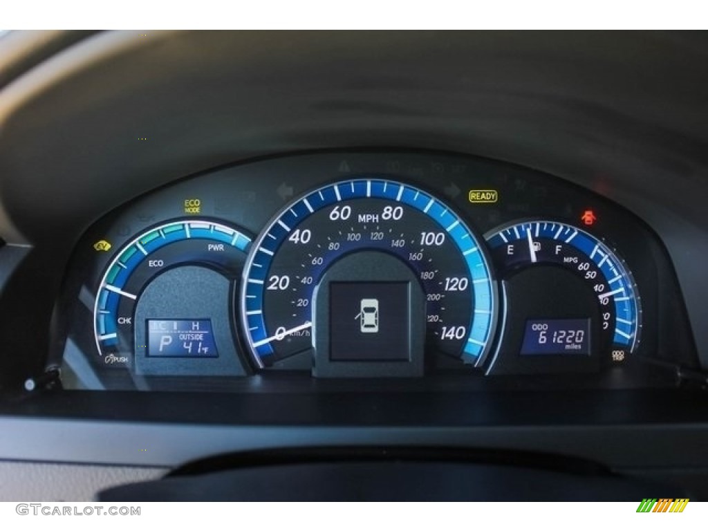 2014 Camry Hybrid XLE - Attitude Black Metallic / Ash photo #40