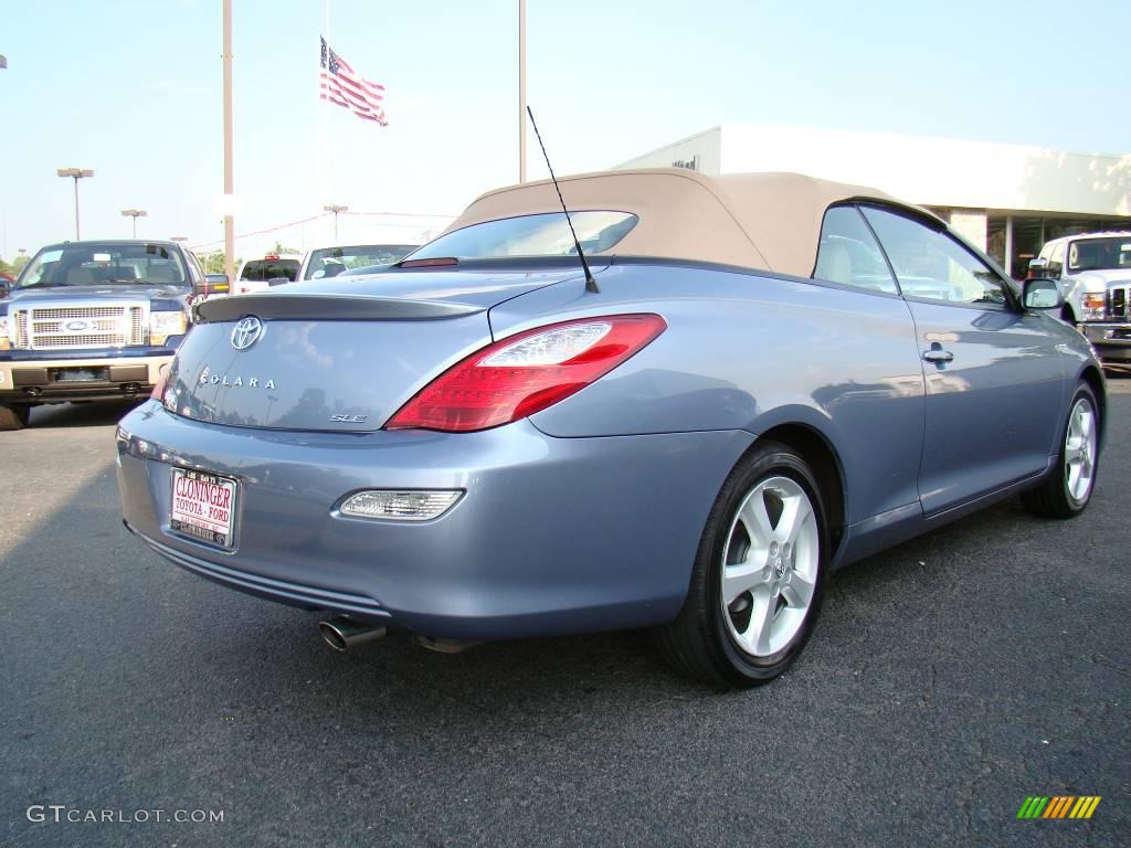 2007 Solara SLE V6 Convertible - Cosmic Blue Metallic / Ivory photo #3