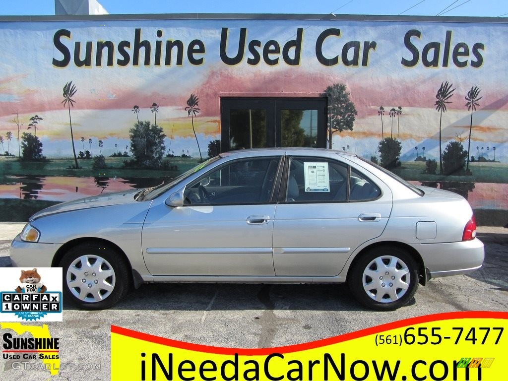 2003 Sentra GXE - Molten Silver / Stone Gray photo #1