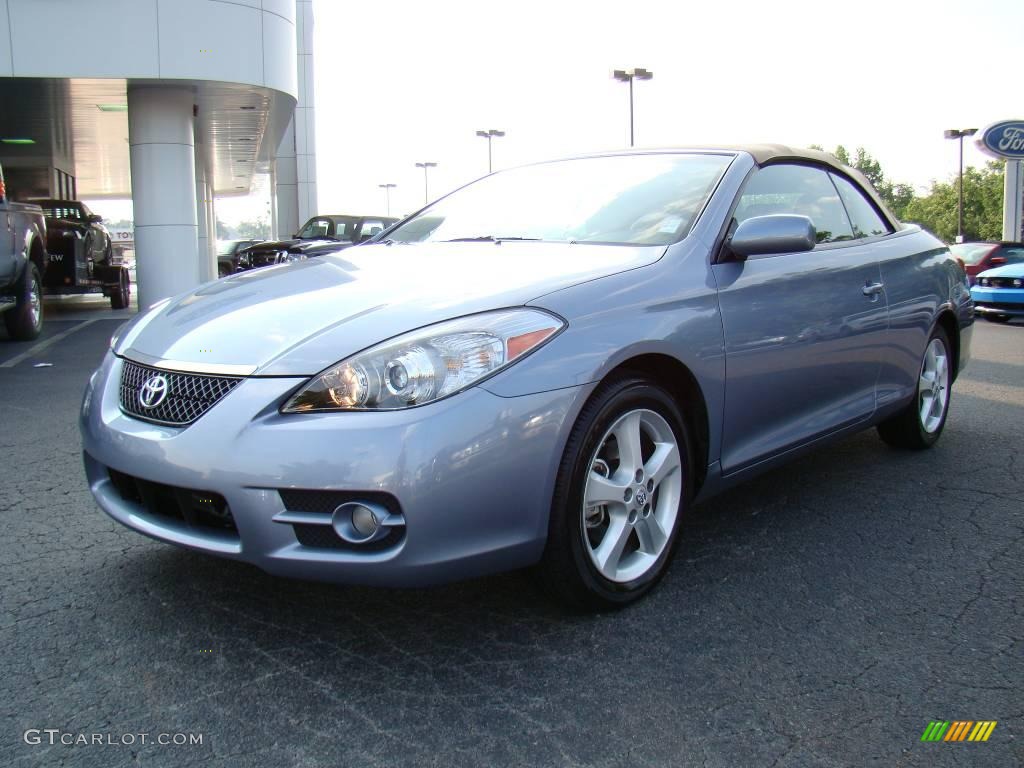2007 Solara SLE V6 Convertible - Cosmic Blue Metallic / Ivory photo #6