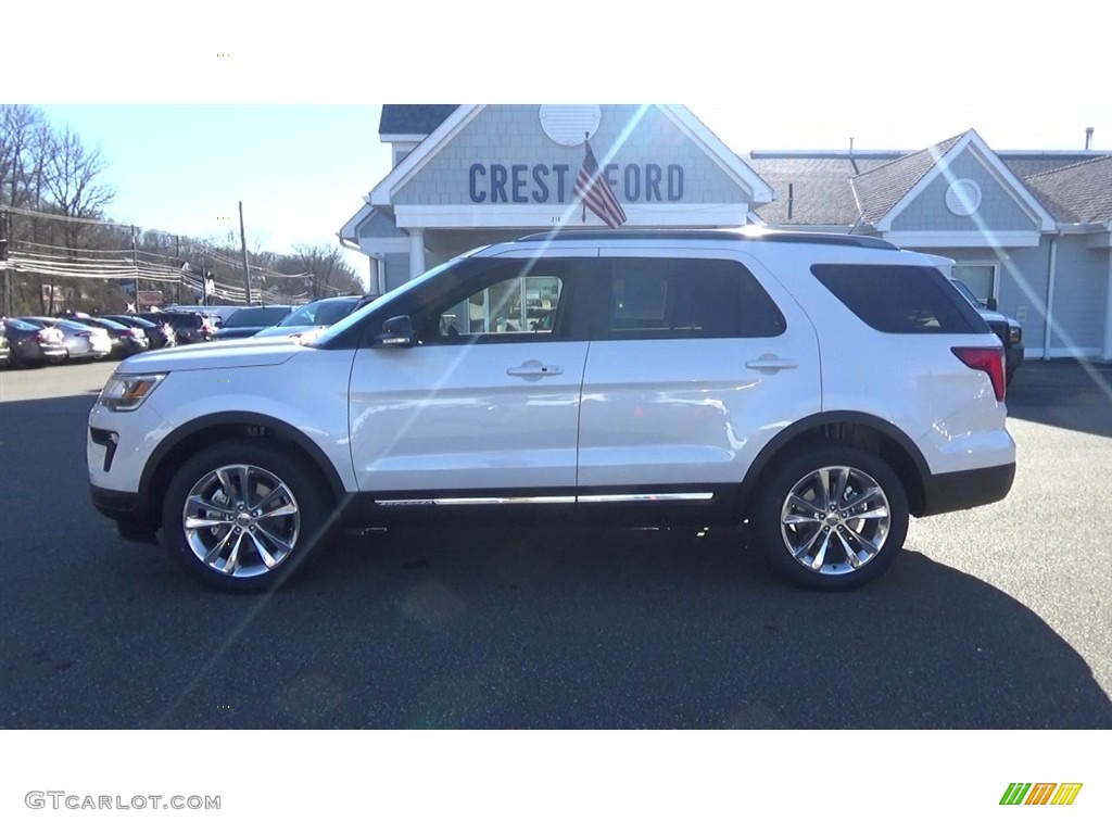 2018 Explorer XLT 4WD - White Platinum / Medium Stone photo #4