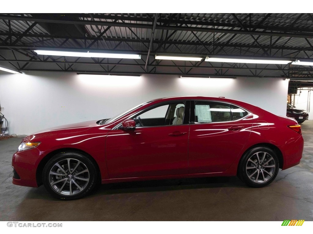 2017 TLX V6 Technology Sedan - San Marino Red / Parchment photo #3