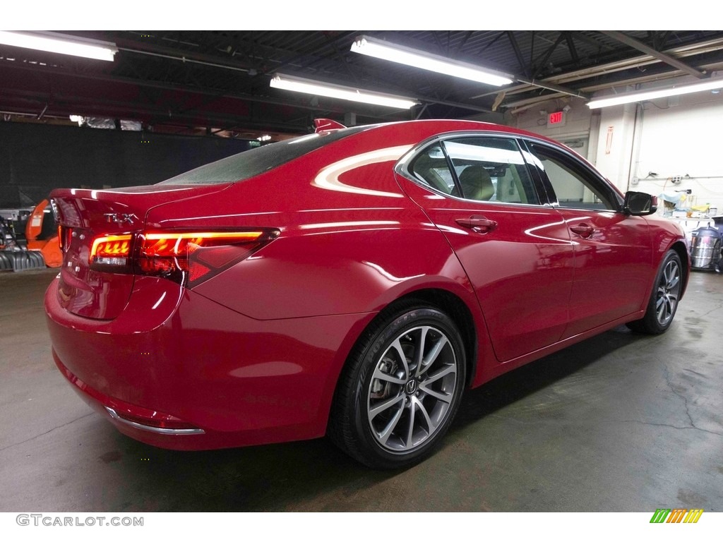 2017 TLX V6 Technology Sedan - San Marino Red / Parchment photo #7