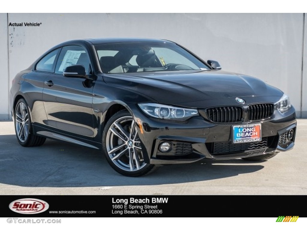 2018 4 Series 430i Coupe - Black Sapphire Metallic / Black photo #1