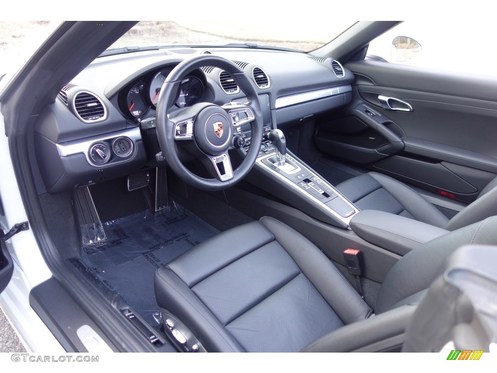 Black Interior 2017 Porsche 718 Boxster S Photo #124904189