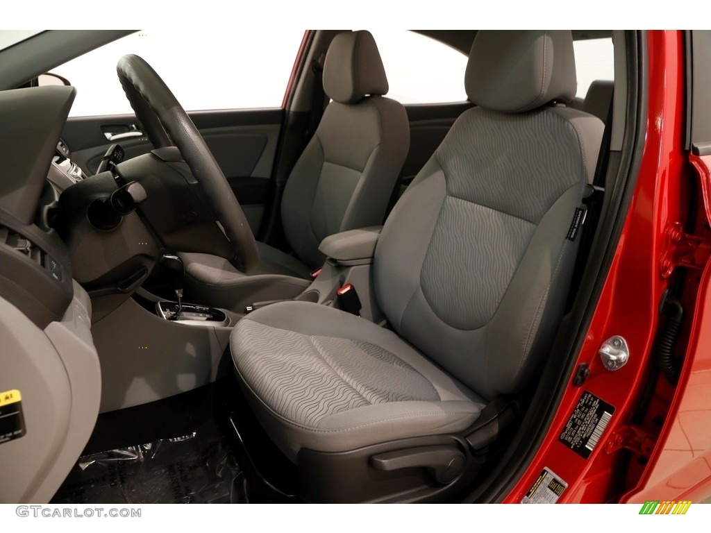 2014 Accent GLS 4 Door - Boston Red / Gray photo #5