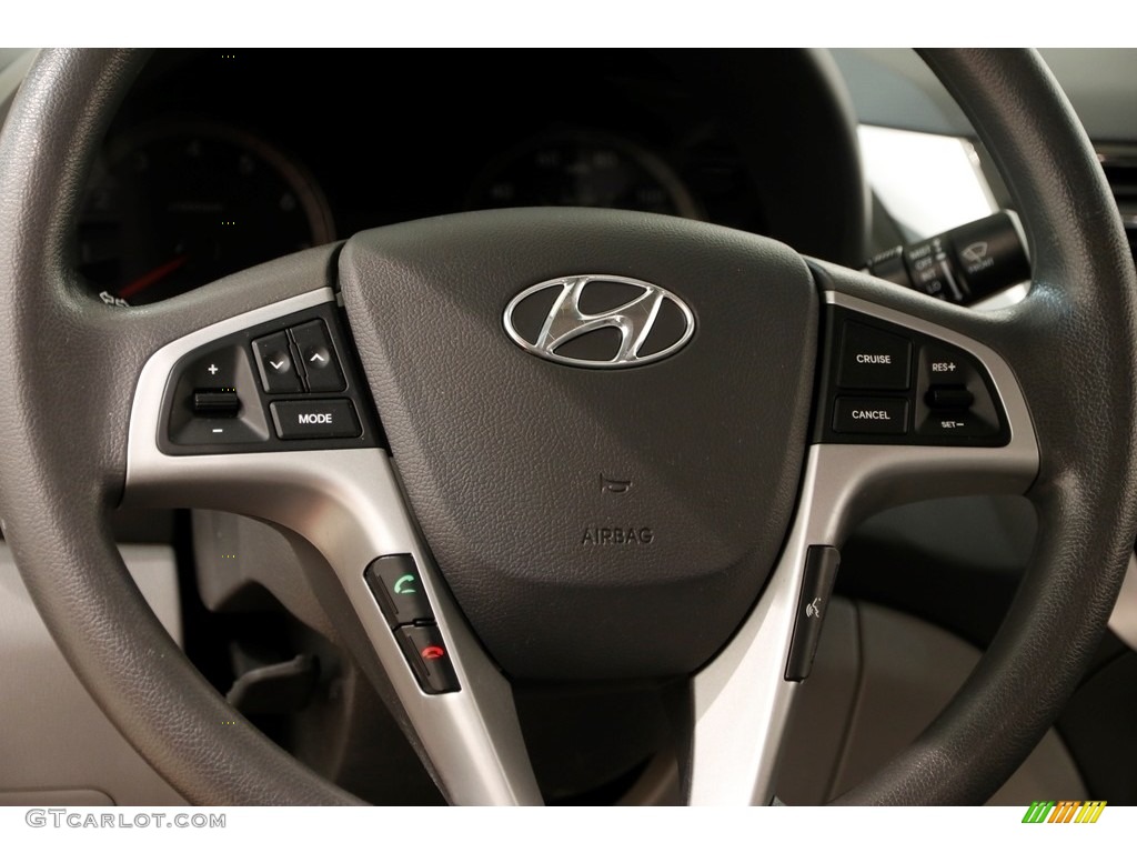 2014 Accent GLS 4 Door - Boston Red / Gray photo #6