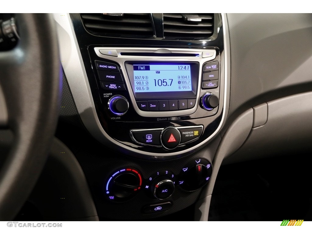 2014 Accent GLS 4 Door - Boston Red / Gray photo #8