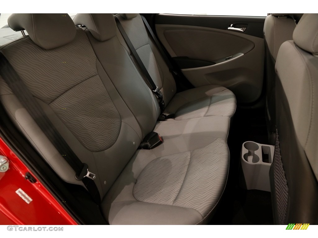 2014 Accent GLS 4 Door - Boston Red / Gray photo #12
