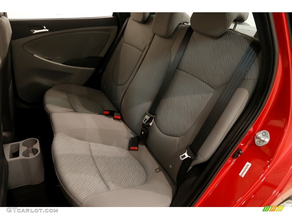 2014 Accent GLS 4 Door - Boston Red / Gray photo #13