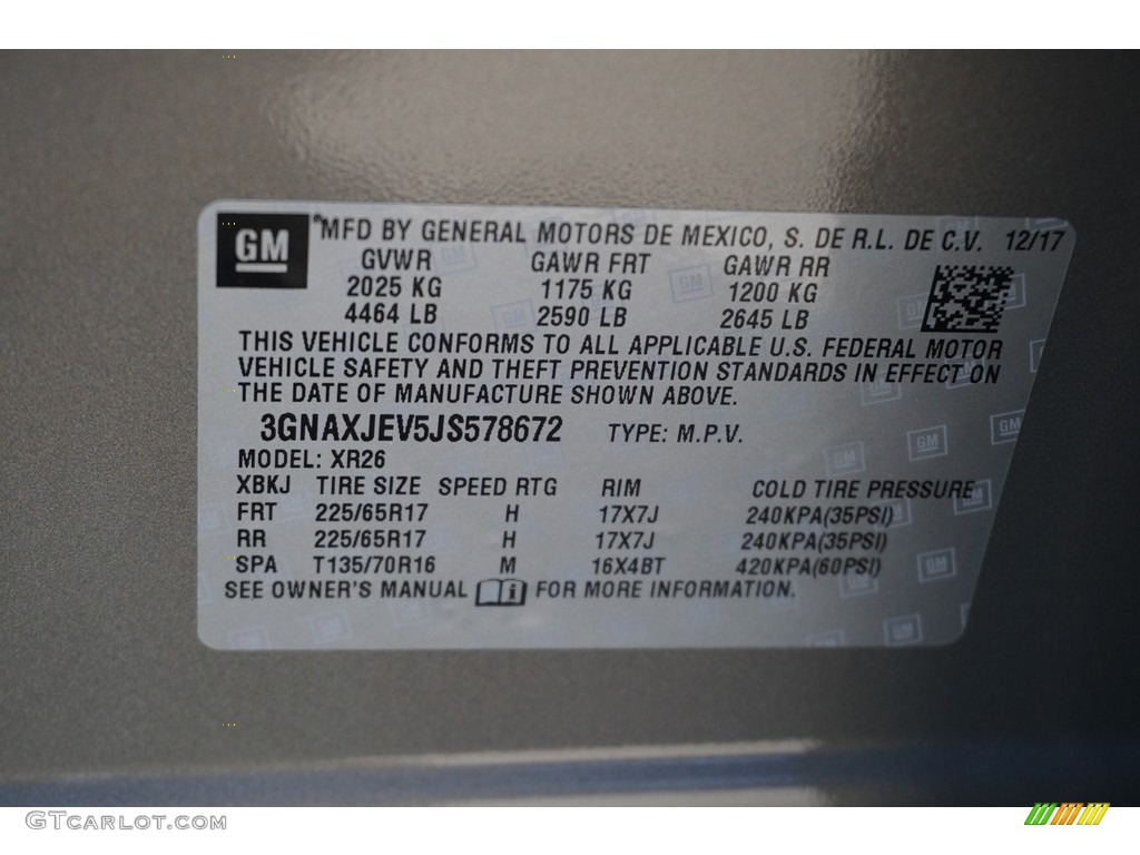 2018 Equinox LT - Pepperdust Metallic / Jet Black photo #14