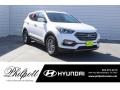 2018 Pearl White Hyundai Santa Fe Sport   photo #1