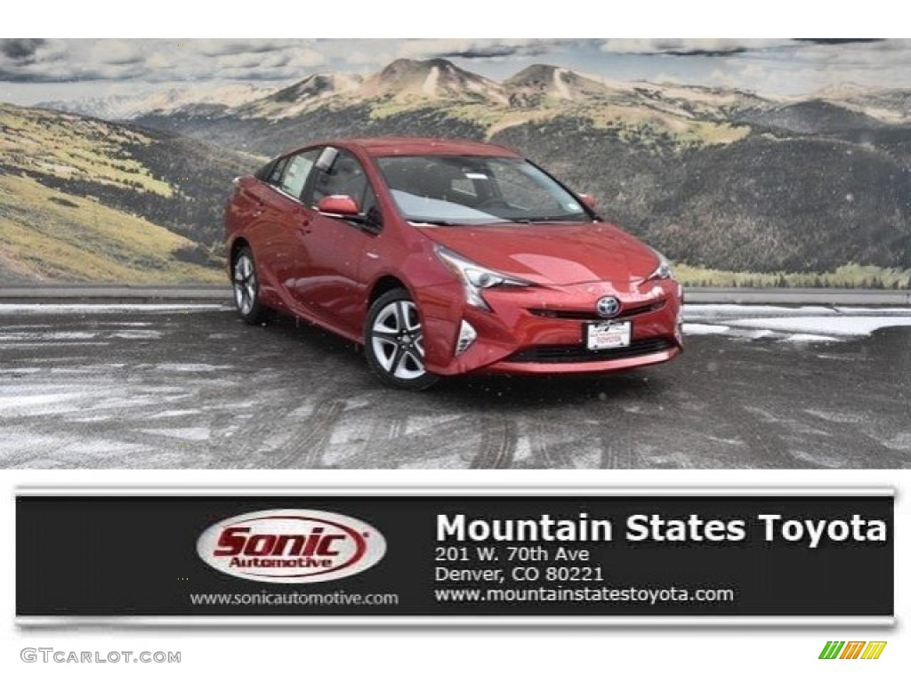 2018 Prius Four Touring - Hypersonic Red / Black photo #1