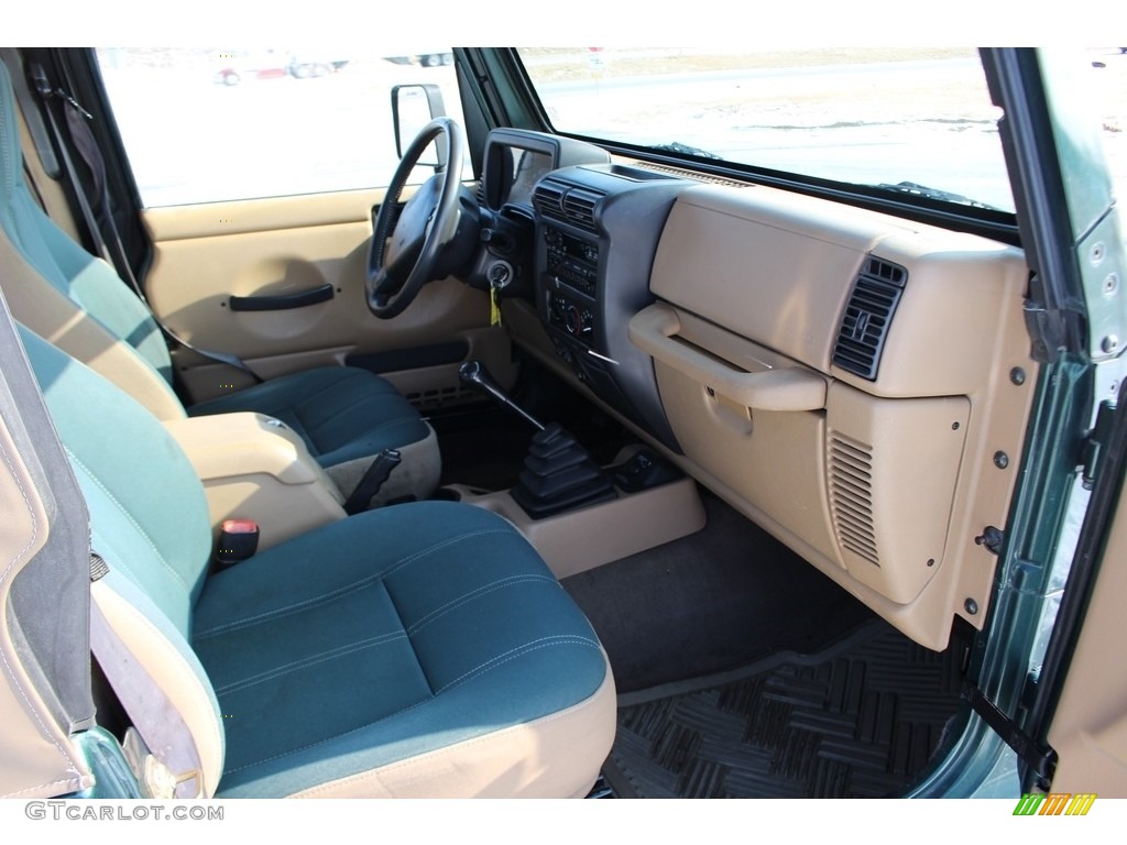 2001 Wrangler Sahara 4x4 - Forest Green / Camel/Dark Green photo #9