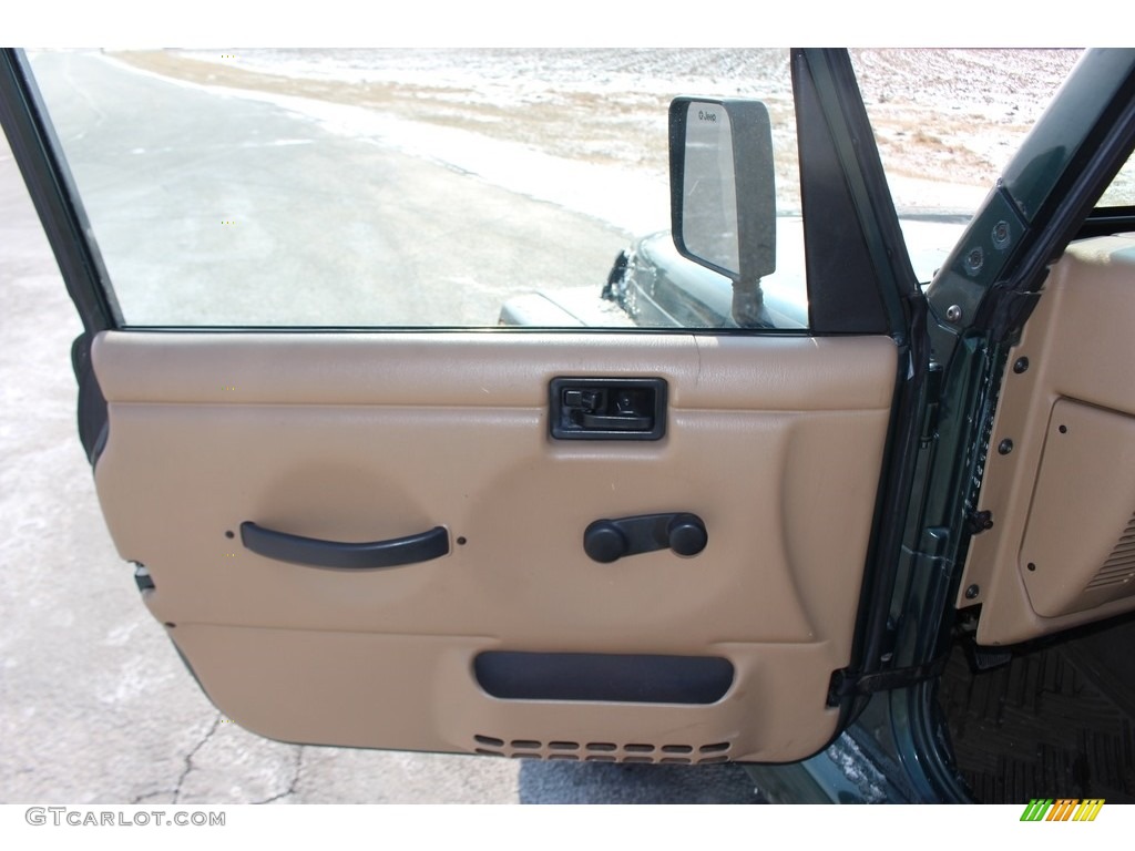 2001 Wrangler Sahara 4x4 - Forest Green / Camel/Dark Green photo #12