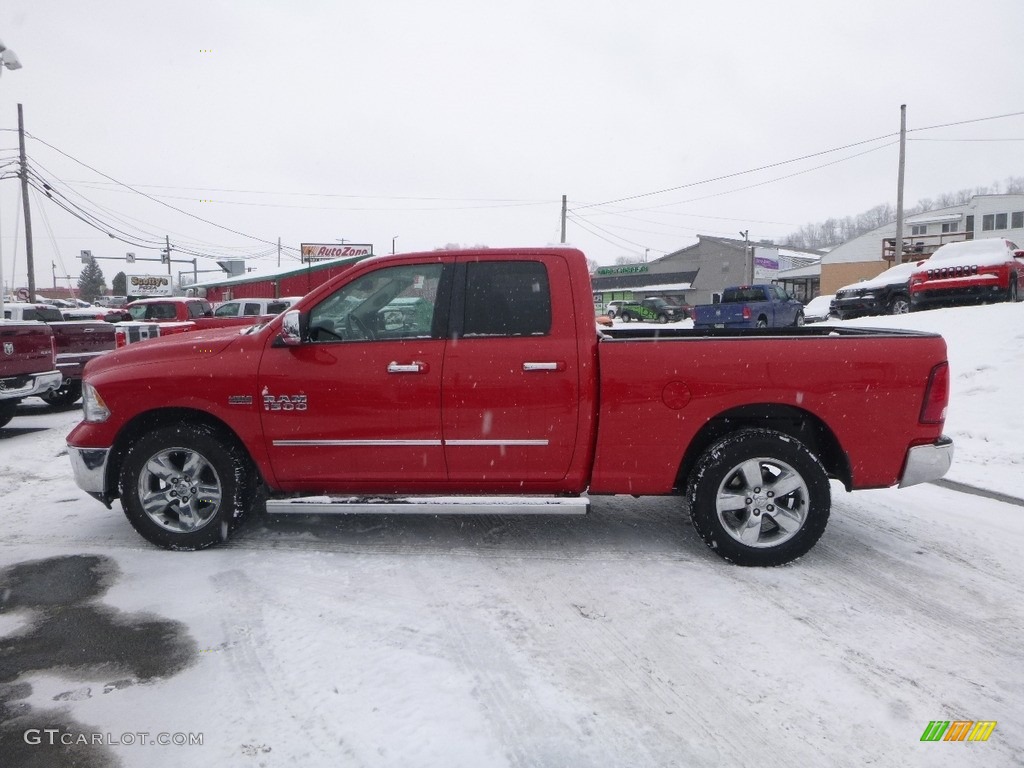 2014 1500 SLT Quad Cab 4x4 - Flame Red / Black/Diesel Gray photo #2