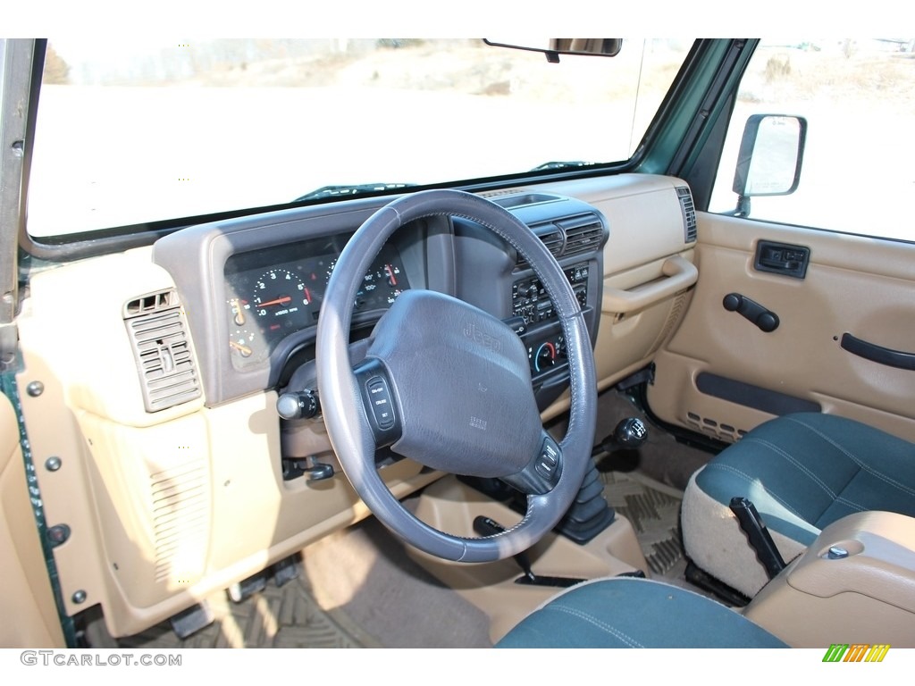 2001 Wrangler Sahara 4x4 - Forest Green / Camel/Dark Green photo #27