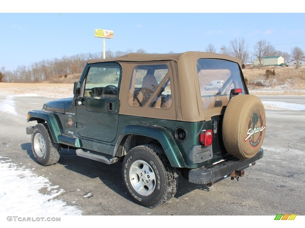 2001 Wrangler Sahara 4x4 - Forest Green / Camel/Dark Green photo #31