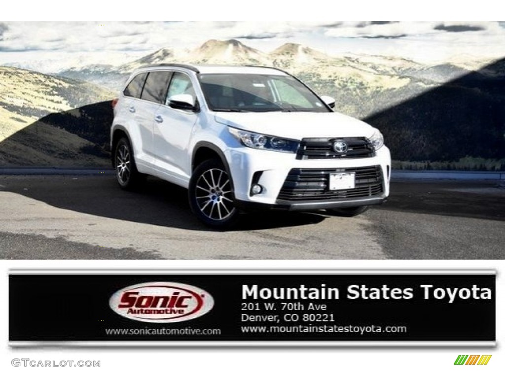 2018 Highlander SE AWD - Blizzard White Pearl / Black photo #1