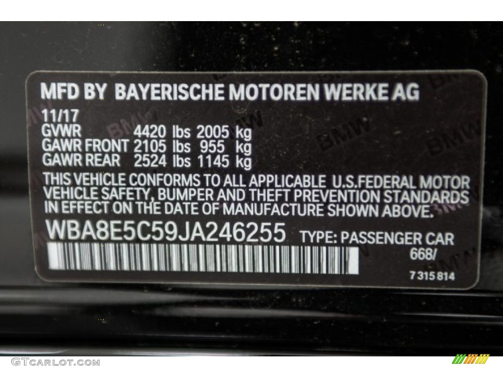 2018 3 Series 328d xDrive Sedan - Jet Black / Black photo #12