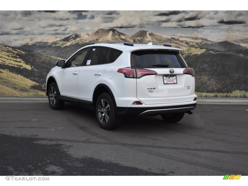 2018 RAV4 XLE AWD - Super White / Ash photo #3
