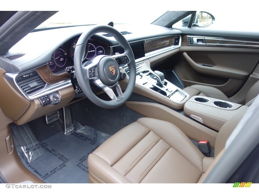 Black/Saddle Brown Interior 2018 Porsche Panamera Turbo Photo #124924241