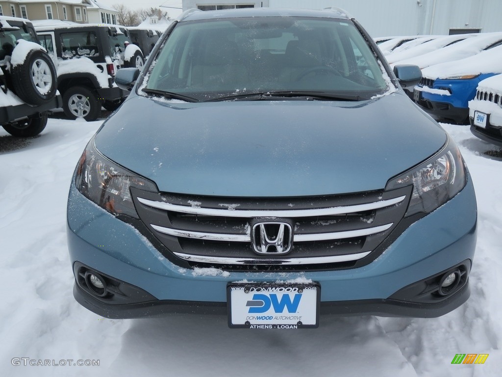 2014 CR-V EX-L AWD - Twilight Blue Metallic / Gray photo #6