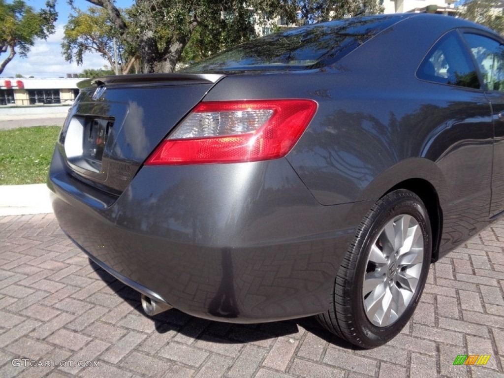 2010 Civic EX Coupe - Polished Metal Metallic / Gray photo #17