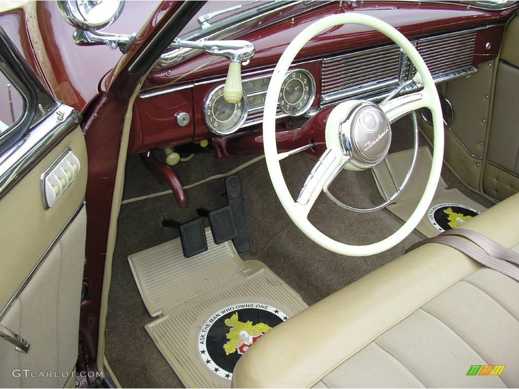 1948 Packard Custom Eight Victoria Convertible Tan Steering Wheel Photo #12493351