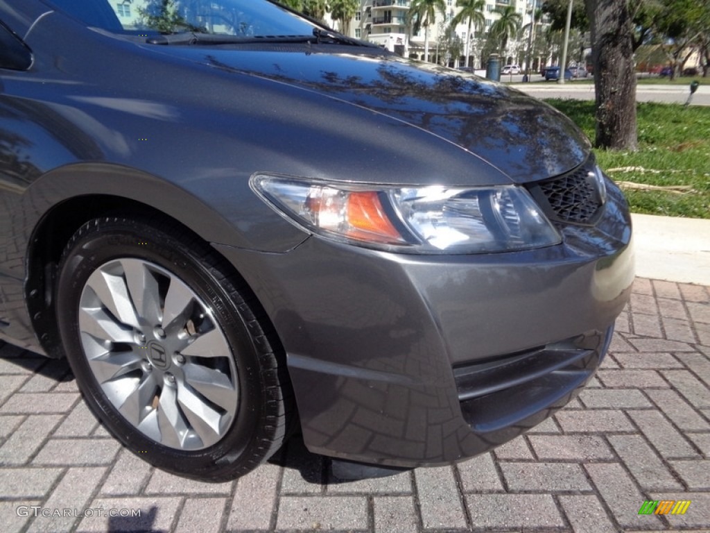 2010 Civic EX Coupe - Polished Metal Metallic / Gray photo #74