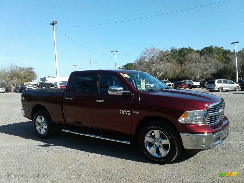 2018 1500 Big Horn Crew Cab 4x4 - Delmonico Red Pearl / Black/Diesel Gray photo #7