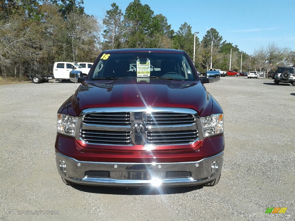 2018 1500 Big Horn Crew Cab 4x4 - Delmonico Red Pearl / Black/Diesel Gray photo #8